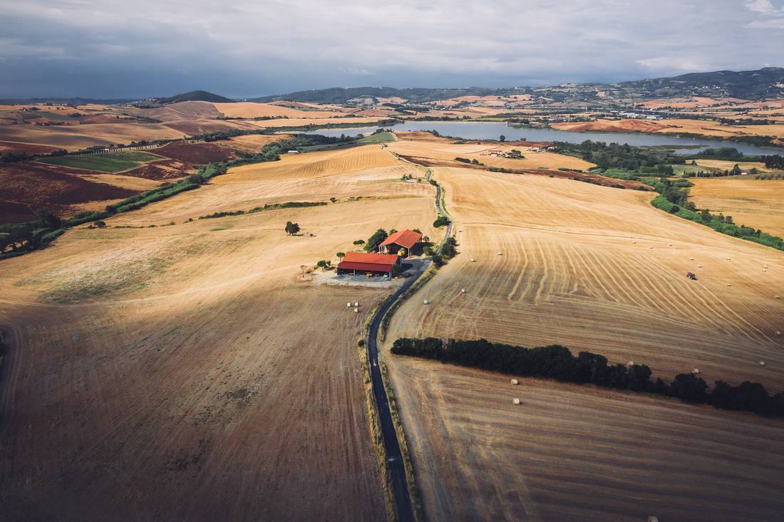 I poderi Bertoli visti dall'alto